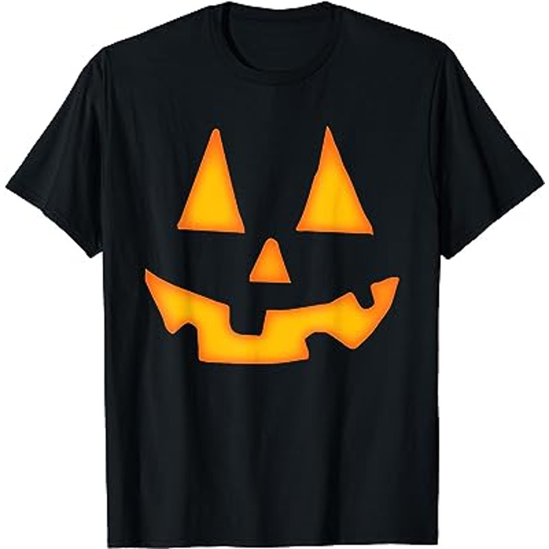 Pumpkin Halloween Shirts for Men Women Jack O Lantern Face T-Shirt.jpg