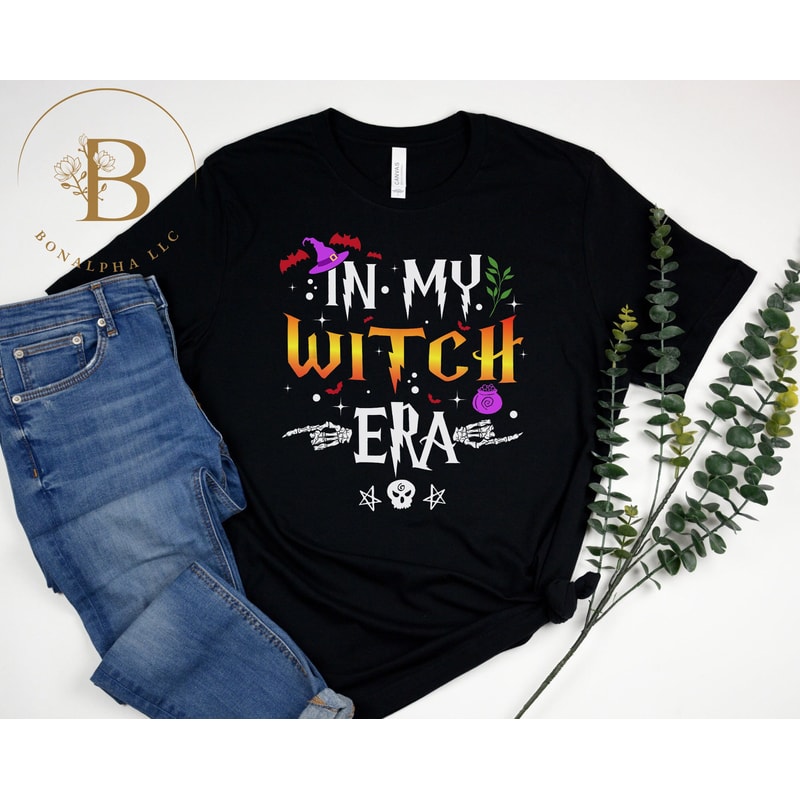 In My Witch Era T-Shirt, Witchy Shirt, Taylor Swift Eras Shirt for Halloween, Witches Sweatshirt, Funny Halloween Shirt, Spooky Season Shirt.jpg