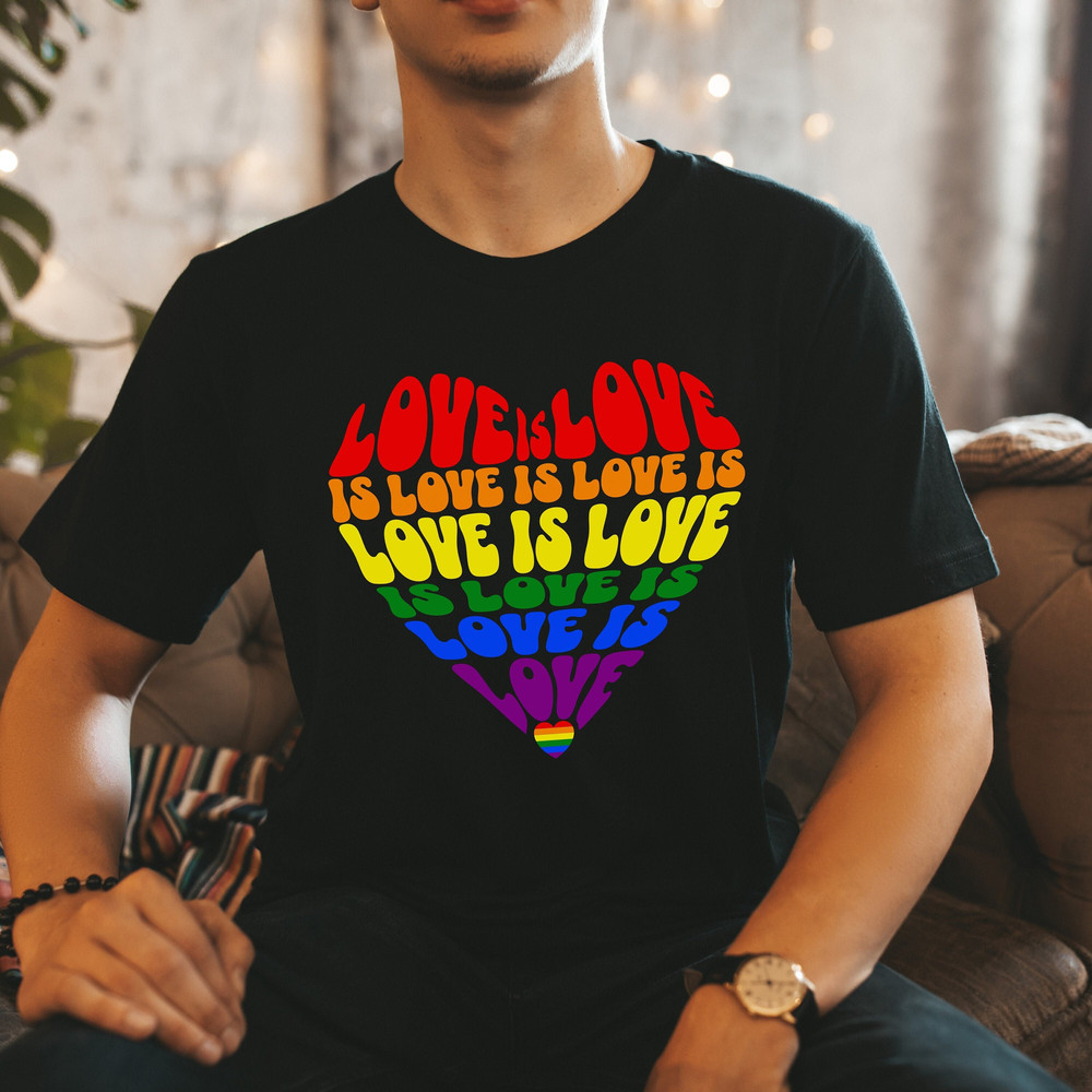 Love is Love, Pride Month Tshirt, Rainbow T-Shirt, Lesbian Shirt, Equality T-Shirt, Lgbtq Shirt, Gay Pride, Equality Shirt, LGBTQ Ally Shirt.jpg
