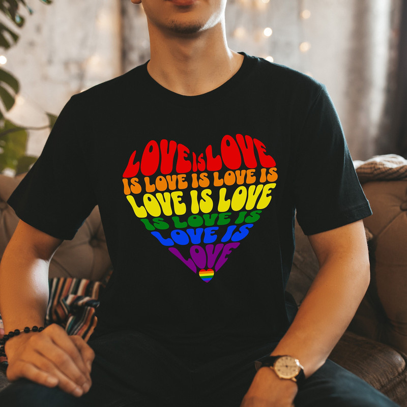 Love is Love, Pride Month Tshirt, Rainbow T-Shirt, Lesbian Shirt, Equality T-Shirt, Lgbtq Shirt, Gay Pride, Equality Shirt, LGBTQ Ally Shirt.jpg