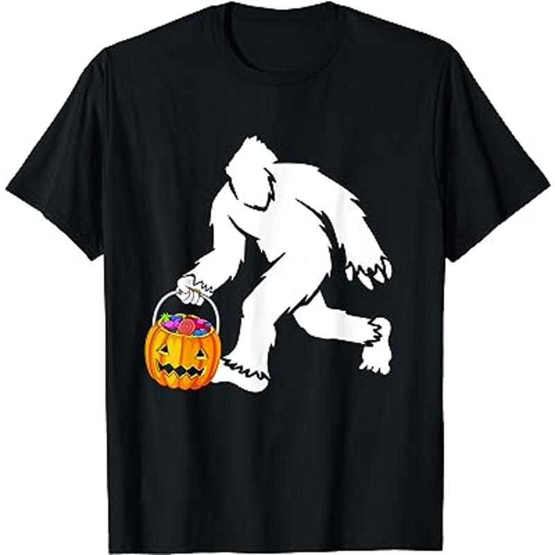 Bigfoot Trick or Treat - Funny Sasquatch T Shirt.jpg