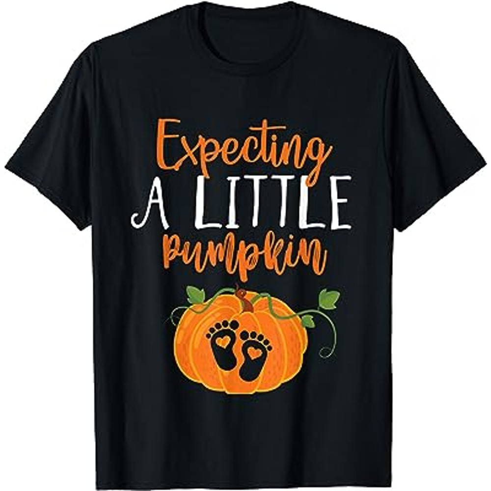 Halloween Pregnancy Shirt Mom To Be Expecting Little Pumpkin T-Shirt.jpg