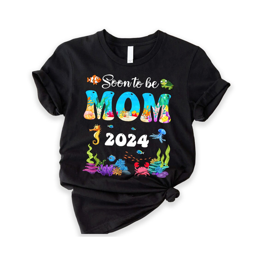 Soon To Be New Mom, New Dad Shirts, Pregnancy Announcement Ocean Aquarium Theme T-Shirts, Gift For New Mom, Mom and dad To Be.jpg