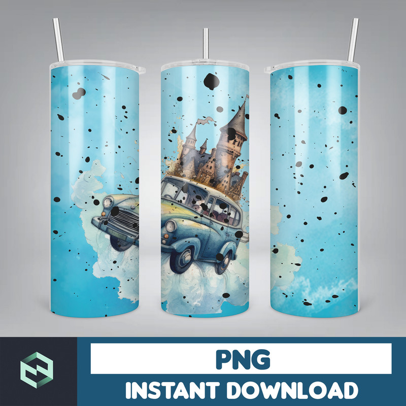 Harry Tumbler Wrap, Harry 20 oz Tumbler Wrap Design, Potter Tumbler Sublimation PNG, Harry Magic Tumbler, HP Wizard (16).jpg