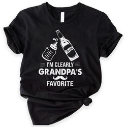 i'm clearly grandpa's favorite shirt, grandpa and kids shirt, gift for grandpa, christmas gift, father's day shirt, gran