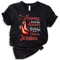 personalized birthday shirt,stepping into my august birthday shirt,grace & mercy shirt,custom birthday shirt,30th birthd