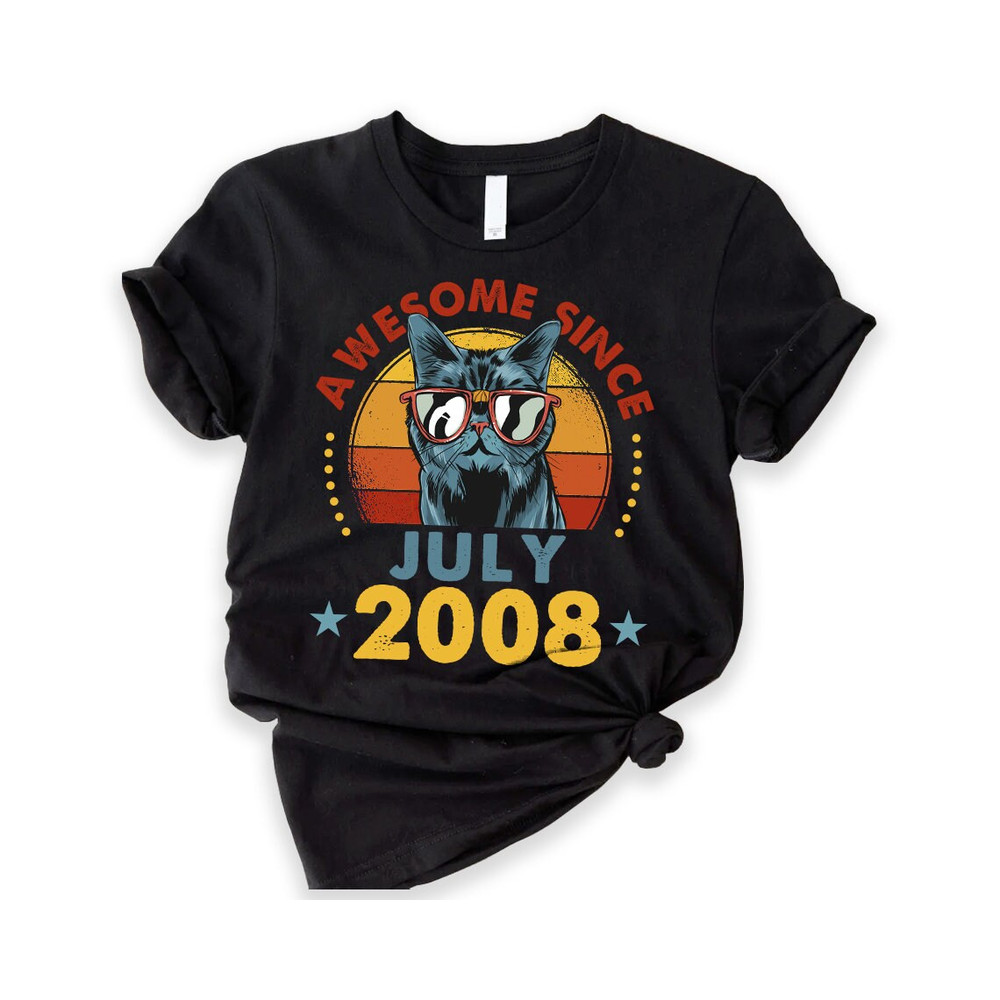 Vintage 2008 Shirt, 15th Birthday Gift, 2008 Birthday Shirt, Daughter Gift from Dad, Gift for Birthday, Birthday Gift for Men Women.jpg