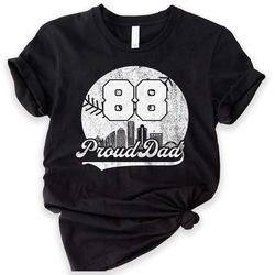 custom baseball dad shirt, personalized baseball shirt, game day baseball shirt, name and number baseball shirt, basebal