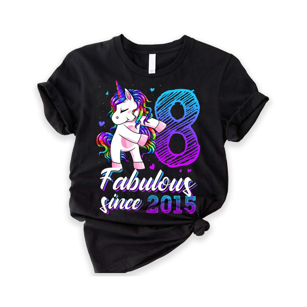 8th Unicorn birthday shirt, 8th unicorn party, unicorn birthday, unicorn outfit, personalized unicorn, unicorn shirt, Unicorn Dabbing.jpg