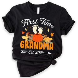 first time grandma shirt, promoted to grandpa shirt, grandma pregnancy reveal, baby announcement, grandma to be, grandpa
