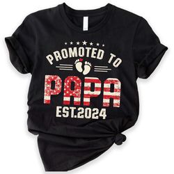 promoted to papa shirt, promoted to daddy shirt, baby announcement, new dad shirt, new father shirt, new parents shirt,