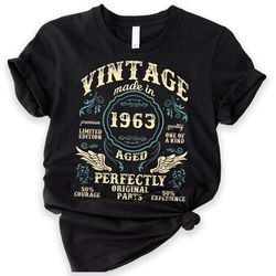 60th birthday shirt, 1963 shirt, 60th birthday gift for women, 60th birthday gift for men, 60th birthday friend, 60th bi