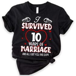 10th anniversary gift for couple husband wife, women and men, ten 10 year, personalized tenth wedding anniversary shi