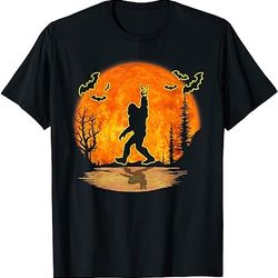 bigfoot rock and roll sasquatch believers halloween t-shirt