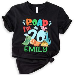 dinosaur birthday shirt, dinosaur personalized birthday shirt, dino birthday shirt, dinosaur family matching shirts, t-r