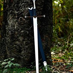 anduril sword of strider, custom engraved sword, lotr sword, lord of the rings king aragorn ranger sword, strider knife,
