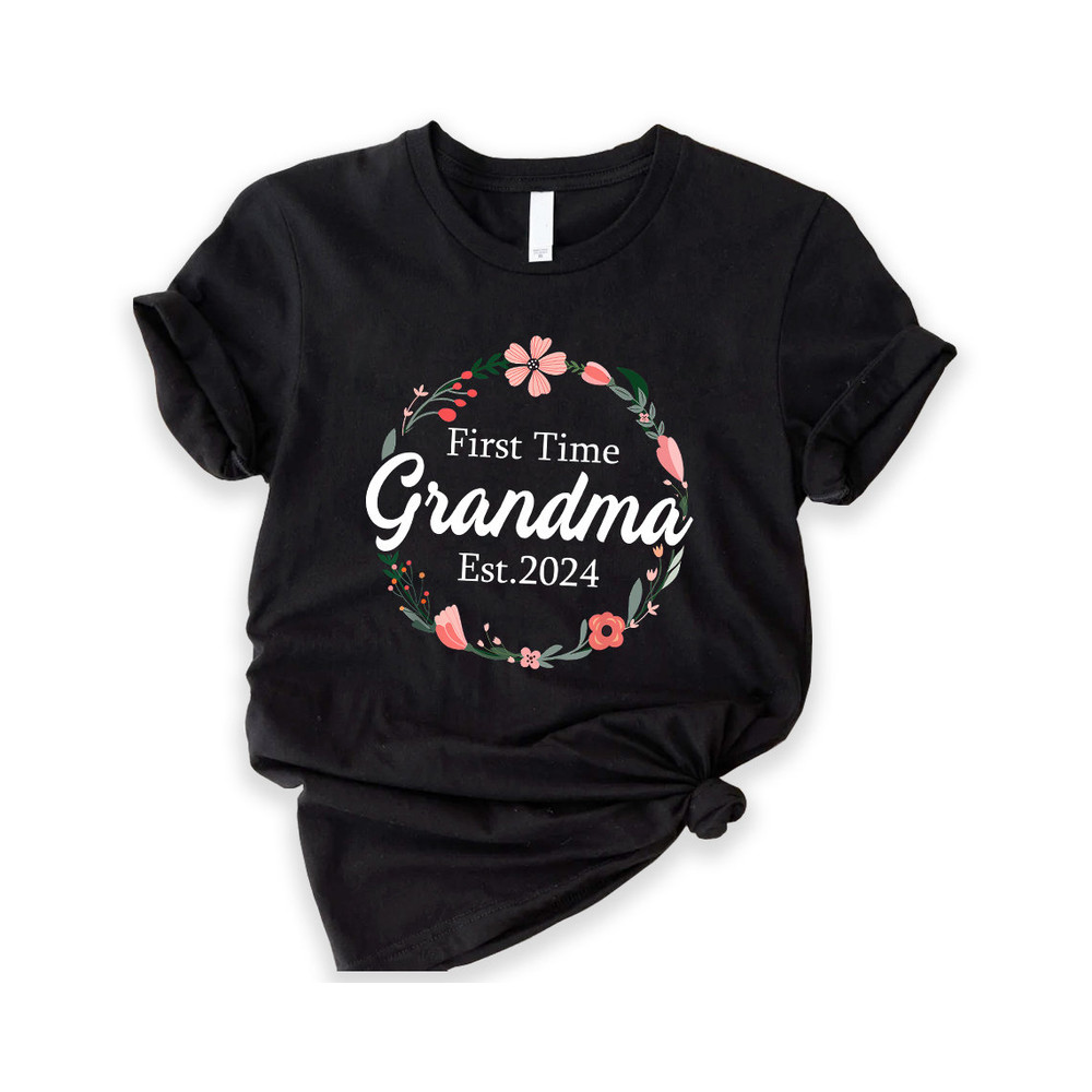 First Time Grandma Promoted to Grandma Shirt, New Grandma Shirt, Gift For New Grandma, Baby Announcement Tee, Promoted to Grandma Shirt.jpg