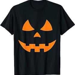 lantern scary carved pumpkin face halloween costume t-shirt