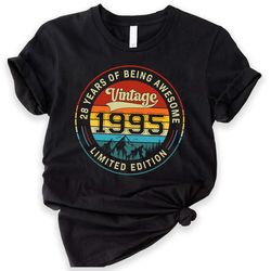 1995 vintage shirt, 1995 birthday shirt, 28th birthday gift,28th birthday gift shirt, 1995 vintage tee, 1995 retro shirt