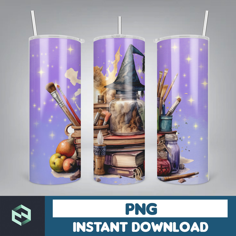 Harry Tumbler Wrap, Harry 20 oz Tumbler Wrap Design, Potter Tumbler Sublimation PNG, Harry Magic Tumbler, HP Wizard (55).jpg