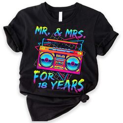 mr and mrs shirt, mr and mrs, 18th anniversary shirt, wedding shirt,wife and hubs shirts,just married shirts, mr and mrs