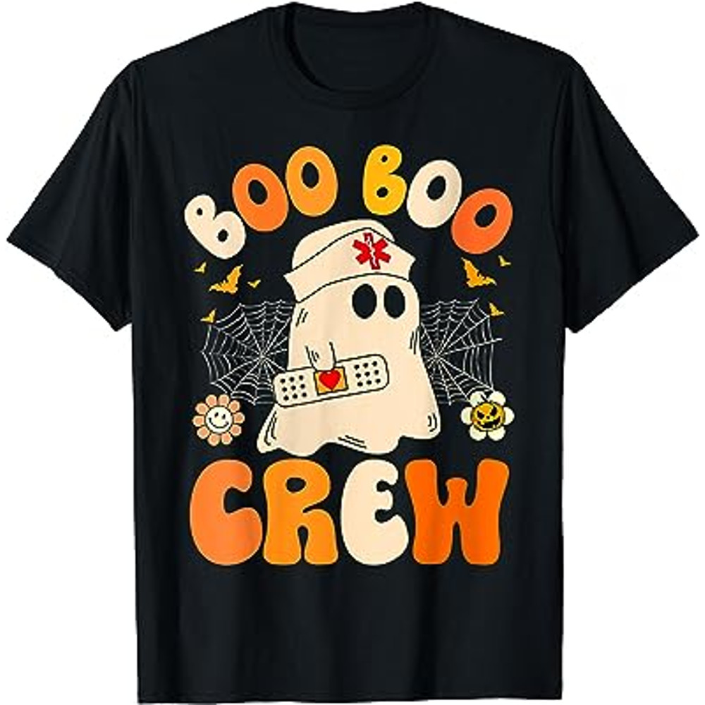 Boo Boo Crew Nurse Funny Ghost Women Halloween Nurse T-Shirt.jpg