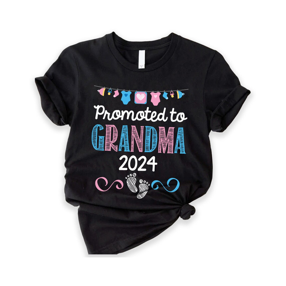 Promoted to Grandma Shirt, Promoted to Grandpa Shirt, Grandma Shirt, Pregnancy Reveal, Baby Announcement, Grandma To Be, Grandparents to b.jpg