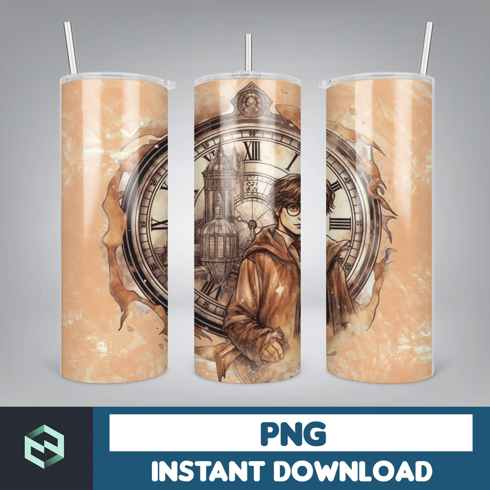 Harry Tumbler Wrap, Harry 20 oz Tumbler Wrap Design, Potter Tumbler Sublimation PNG, Harry Magic Tumbler, HP Wizard (59).jpg