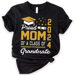 proud mom of a 2024 graduate, class of 2024 family graduation shirts, proud dad of a 2024 graduate, proud family shirt,