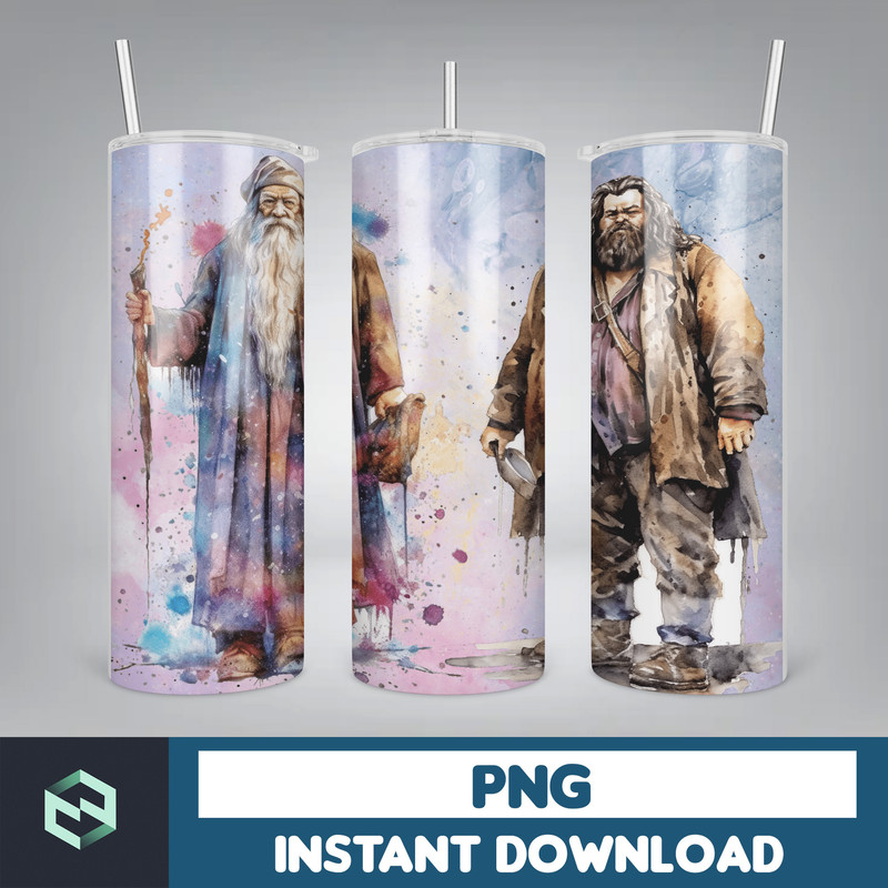 Harry Tumbler Wrap, Harry 20 oz Tumbler Wrap Design, Potter Tumbler Sublimation PNG, Harry Magic Tumbler, HP Wizard (60).jpg