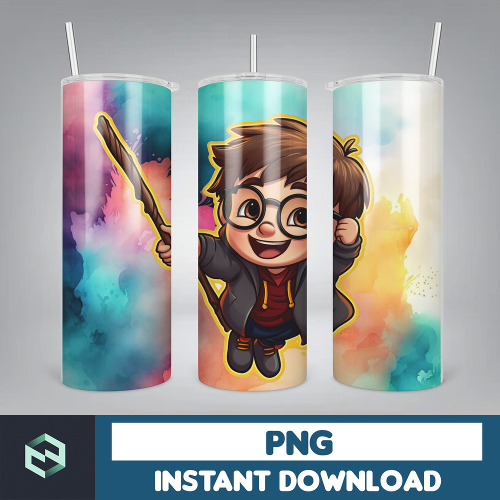 Harry Tumbler Wrap, Harry 20 oz Tumbler Wrap Design, Potter Tumbler Sublimation PNG, Harry Magic Tumbler, HP Wizard (63).jpg