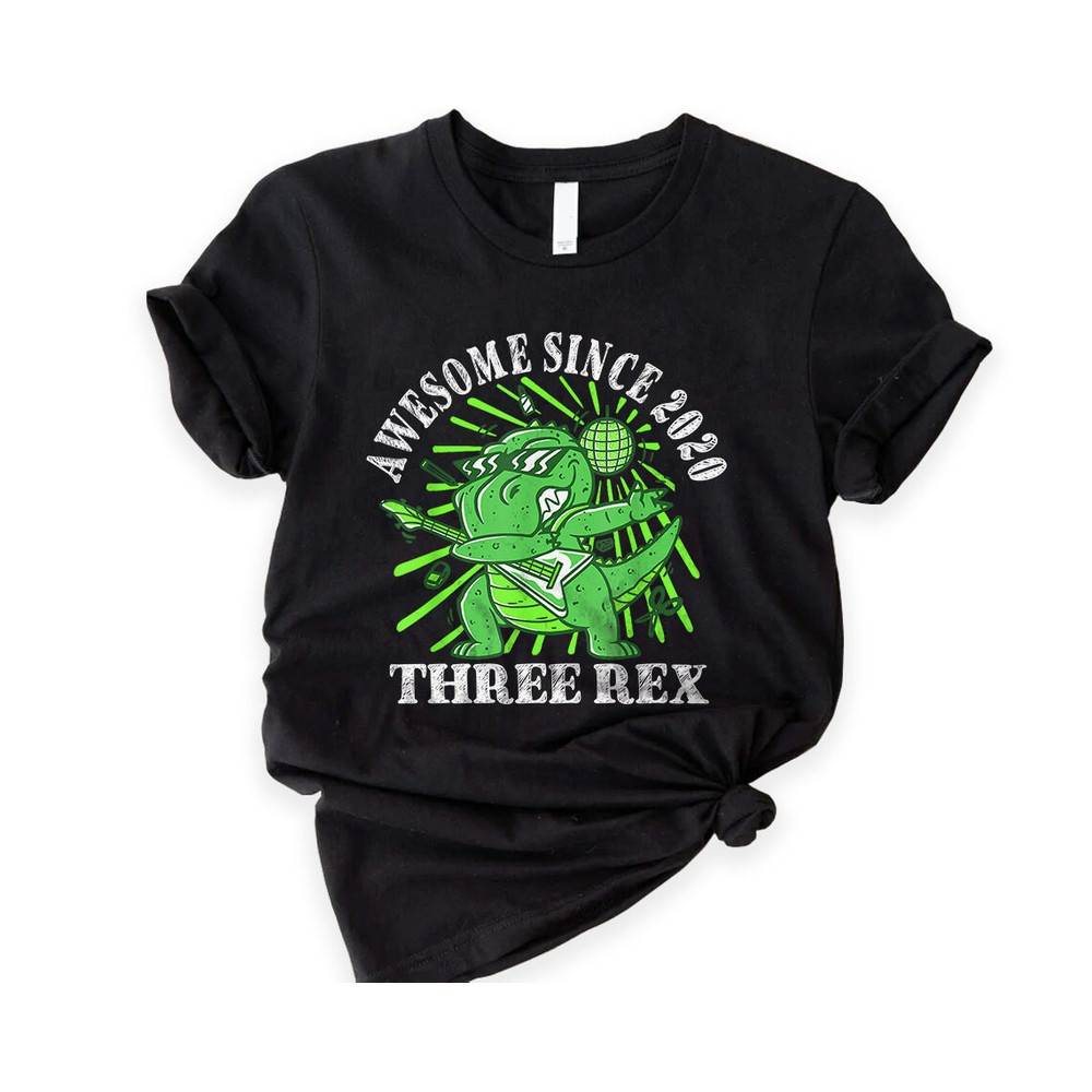 Kids 3rd Birthday Shirt, Threerex Dinosaur Birthday Party, Third Birthday Tee, T-Rex Birthday Boys and Girls, Baby Dinosaur Onesie Bodysuit.jpg