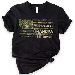 promoted to grandpa camo shirt,promoted to grandma shirt, camouflage pregnancy reveal, baby announcement, grandma to be,