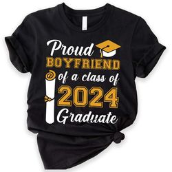 personalized proud boyfriend graduation shirt, grad squad t-shirt, matching family graduation shirts, graduation 2023, c
