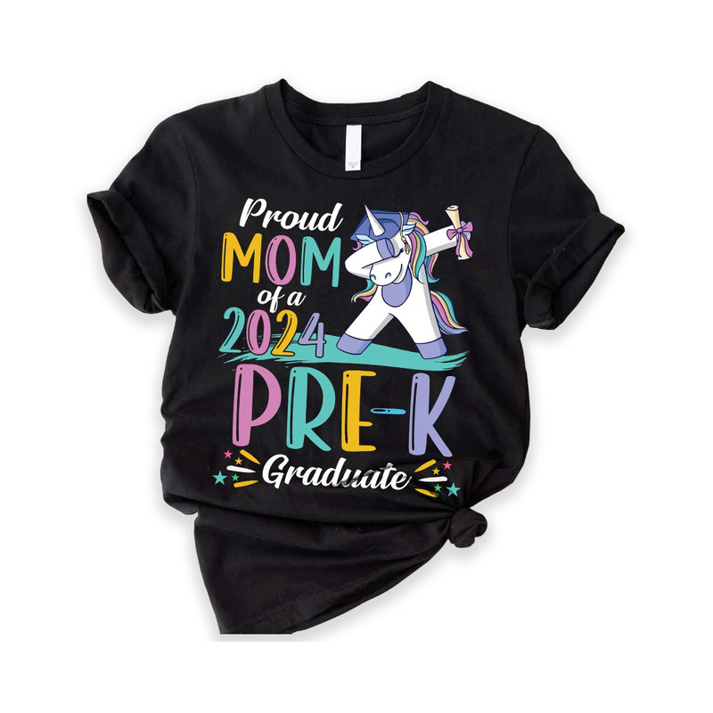 Pre-K Graduation Shirt, Girls Grad Shirt, Personalized Shirt, Unicorn Shirt For Kids ,Kids Graduation Gift - Unicorn Tee, Proud Mom Of Pre-K.jpg