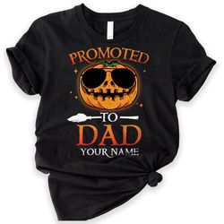 promoted to daddy halloween shirt, dad to be gift,baby announcement,pregnancy reveal, shirt for new daddy, baby reveal,