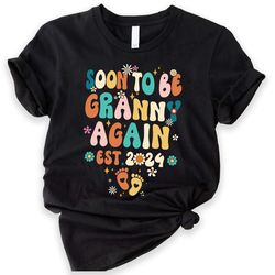 promoted to grandma again shirt, pregnancy reveal, grandma shirt, baby announcement, pregnancy announcement grandparents