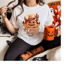 spooky season yall shirt, spooky vibes shirt, western halloween pumpkin shirt, boo shirt, spooky shirt, cowboy pumpkin s
