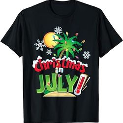 funny christmas in july shirt summer beach vacation xmas t-shirt