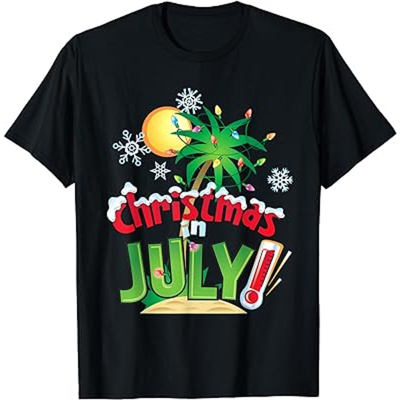 Funny Christmas in July Shirt Summer Beach Vacation Xmas T-Shirt.jpg