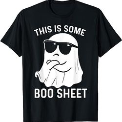 this is some boo sheet ghost halloween costume men women t-shirt