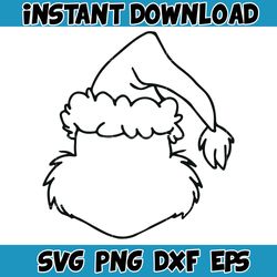 grinch svg, grinch christmas svg, grinch face svg, grinch hand svg, clipart cricut vector cut file, instant download (46