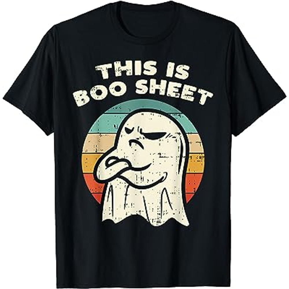 This Is Boo Sheet Ghost Retro Halloween Costume Men Women T-Shirt.jpg