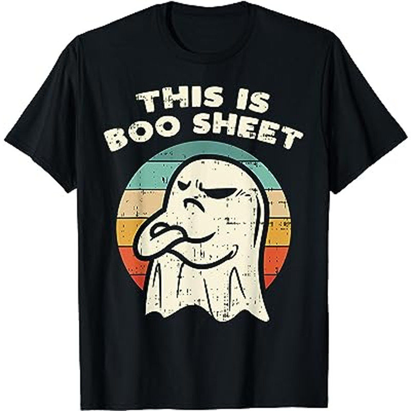 This Is Boo Sheet Ghost Retro Halloween Costume Men Women T-Shirt.jpg
