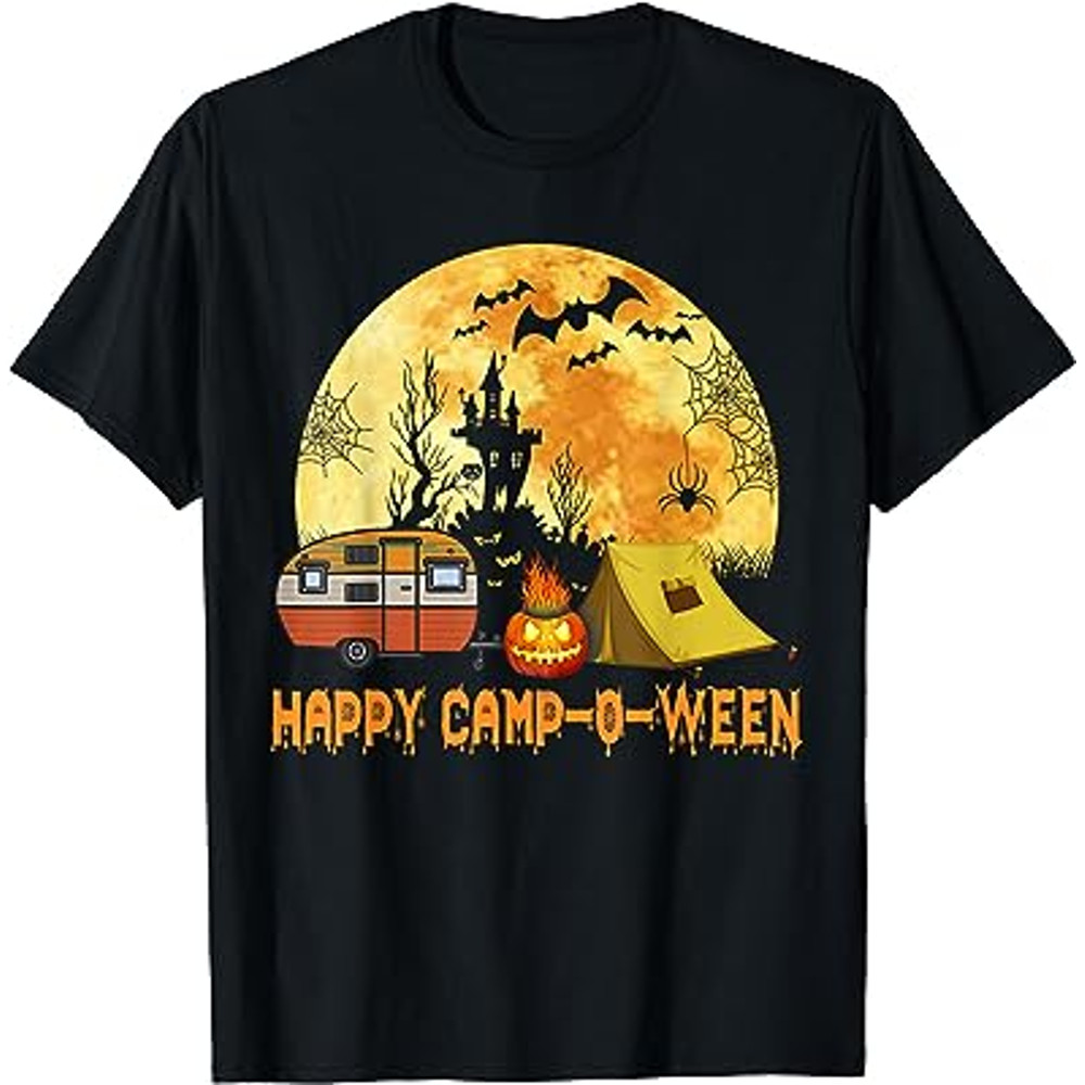 Happy Camp O Ween Camper Halloween Camping Halloween T-Shirt.jpg