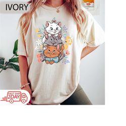 disney the aristocats floral comfort colors shirt, disney marie aristocats shirts,marie berlioz toulouse aristocats shir