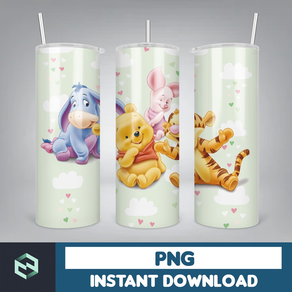 Winnie the Pooh Tumbler Wrap, Cartoon Tumbler Wrap, Winnie the Pooh Sublimation Designs, Winnie The Pooh Cartoon (10).jpg