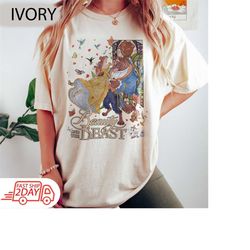 vintage disney beauty and the beast comfort colors shirt, disney princess shirt, princess belle shirt, disney belle prin