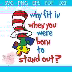 why fit in when you were born to stand out svg, dr seuss svg, the cat in the hat svg, hat svg, insert svg, dr seuss quot