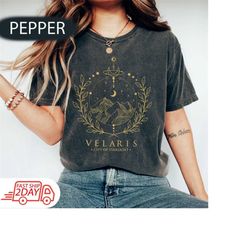 the night court comfort colors shirts, sweatshirts acotar velaris merch,a court of thorn and roses shirts,illyrians of t